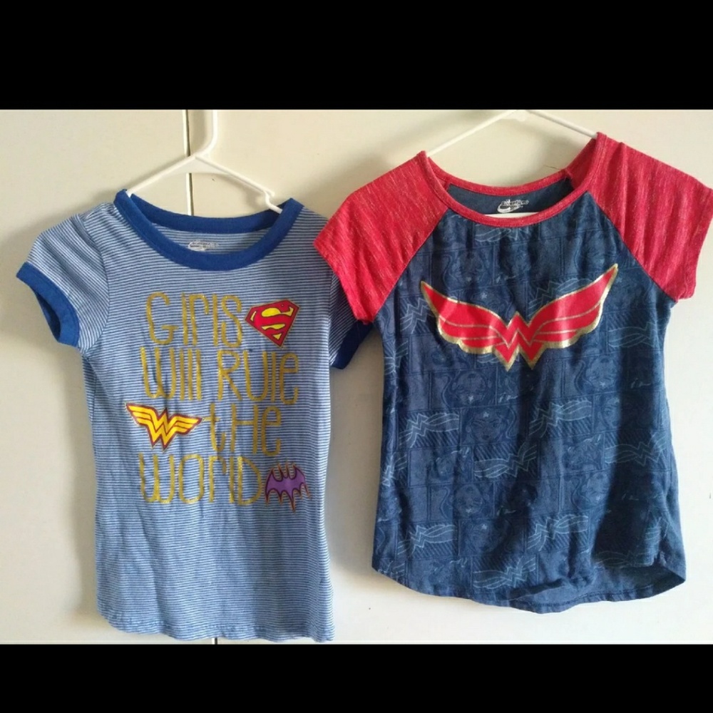 Set of 2 Girls Super Hero Tees